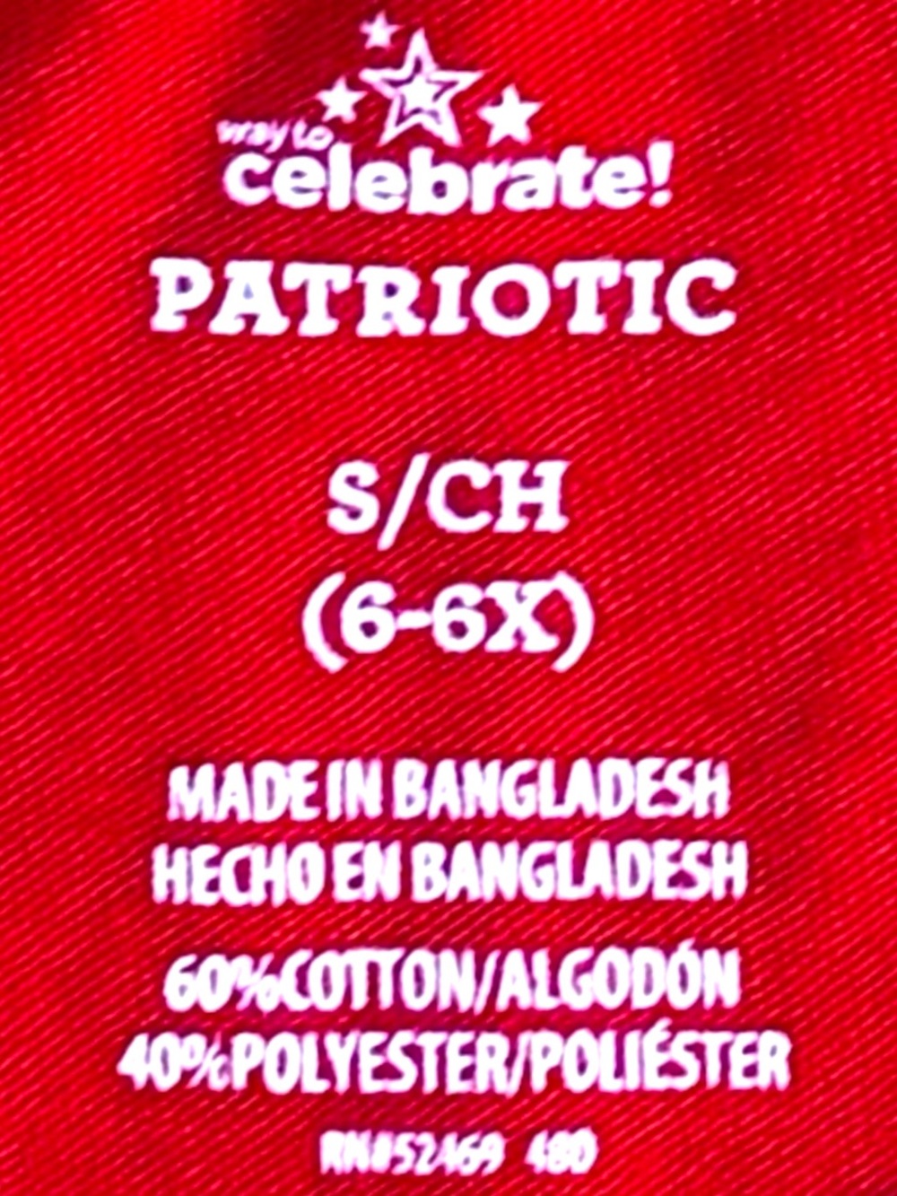 Way to Celebrate Girls Red “Mermaid Vibes” Patriotic Mermaid Tee S (6/6X) - Picture 4 of 4